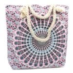 Ancient Wisdom Rope Handle Mandela Design Bag – Electric Blue