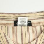 Nomad Sari Men’s Brown & Beige Stripe Design Grandad Shirt (Large) - Image 6