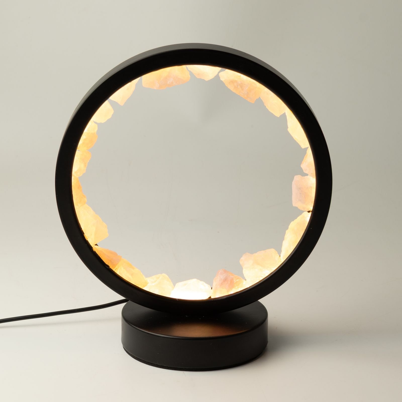 bG9jYWw6Ly9tZWRpYS9TRy9BQy82MFIzMEMxSjZXUjNBQ1NHLzkxYmM5MzZlLmpwZw.jpg Ancient Wisdom Rose Quartz Gemstone Halo Lamp - Zen Body - Image 1