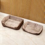 PAW Medium Plush Teddy Brown Pet Bed (70 × 55 x 18cm) - Image 9