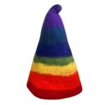 Ancient Wisdom Rainbow Colours Design Felted Sauna Wizard Hat