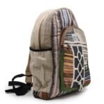 Ancient Wisdom Hemp & Cotton Rope & Pockets Style Large Backpack - Image 4