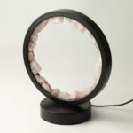 Ancient Wisdom Rose Quartz Gemstone Halo Lamp - Zen Body - Image 3