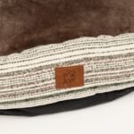 PAW Medium Brown Stripe Design Sofa Style Pet Bed (60 × 60 × 28cm) - Image 5