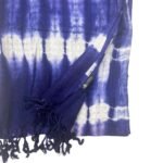 Ancient Wisdom Indigo Stripes Design Boho Java Art Stole/Scarf (62 x 200cm) - Image 3