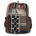 Ancient Wisdom Hemp & Cotton Rope & Pockets Style Large Backpack - Image 7