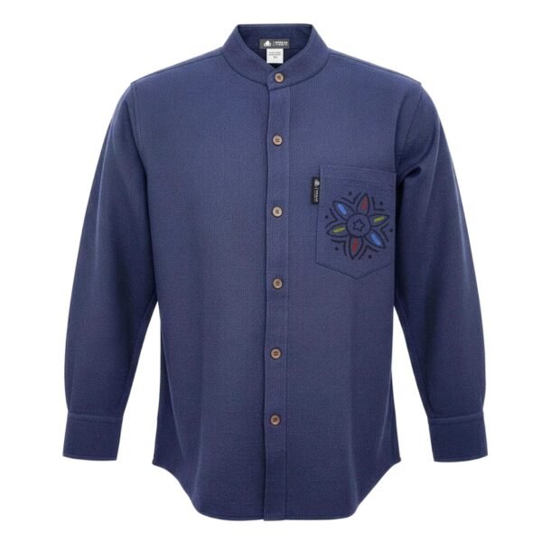 Nomad Sari Men's Indigo Artisan Kathmandu Shirt (XXL)