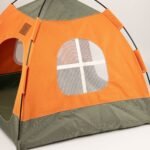 PAW Green & Orange Pet Bed Tent (48 × 48 × 40cm) - Image 6