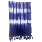 Ancient Wisdom Indigo Stripes Design Boho Java Art Stole/Scarf (62 x 200cm)