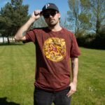 Nomad Sari Unisex Stonewashed Maroon Dragon Mandala Cotton T-Shirt (Large) - Image 2