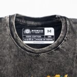 Nomad Sari Unisex Stonewashed Charcoal Compass of Life Cotton T-Shirt (Medium) - Image 5