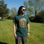 Nomad Sari Unisex Stonewashed Green Tree of Life Cotton T-Shirt (Medium) - Image 4