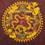 Nomad Sari Unisex Stonewashed Maroon Dragon Mandala Cotton T-Shirt (Large) - Image 3