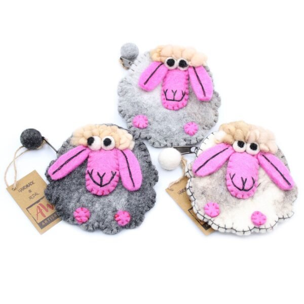 Ancient Wisdom Set of 3 Natural Felt Zipper Pouches – Happy Sheep