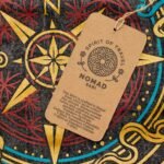 Nomad Sari Unisex Stonewashed Charcoal Compass of Life Cotton T-Shirt (Medium) - Image 7