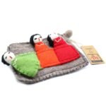 Ancient Wisdom Felt Pouch with 3 Friends Finger Puppets