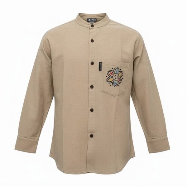Nomad Sari Men’s Stone Artisan Kathmandu Shirt (XXL)