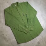 Nomad Sari Men’s Forest Green Artisan Kathmandu Shirt (Medium) - Image 3