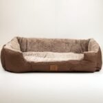 PAW Medium Plush Teddy Brown Pet Bed (70 × 55 x 18cm) - Image 6