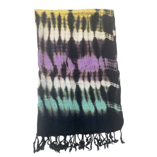 Ancient Wisdom Multi Stripes Design Boho Java Art Stole/Scarf (62 x 200cm)