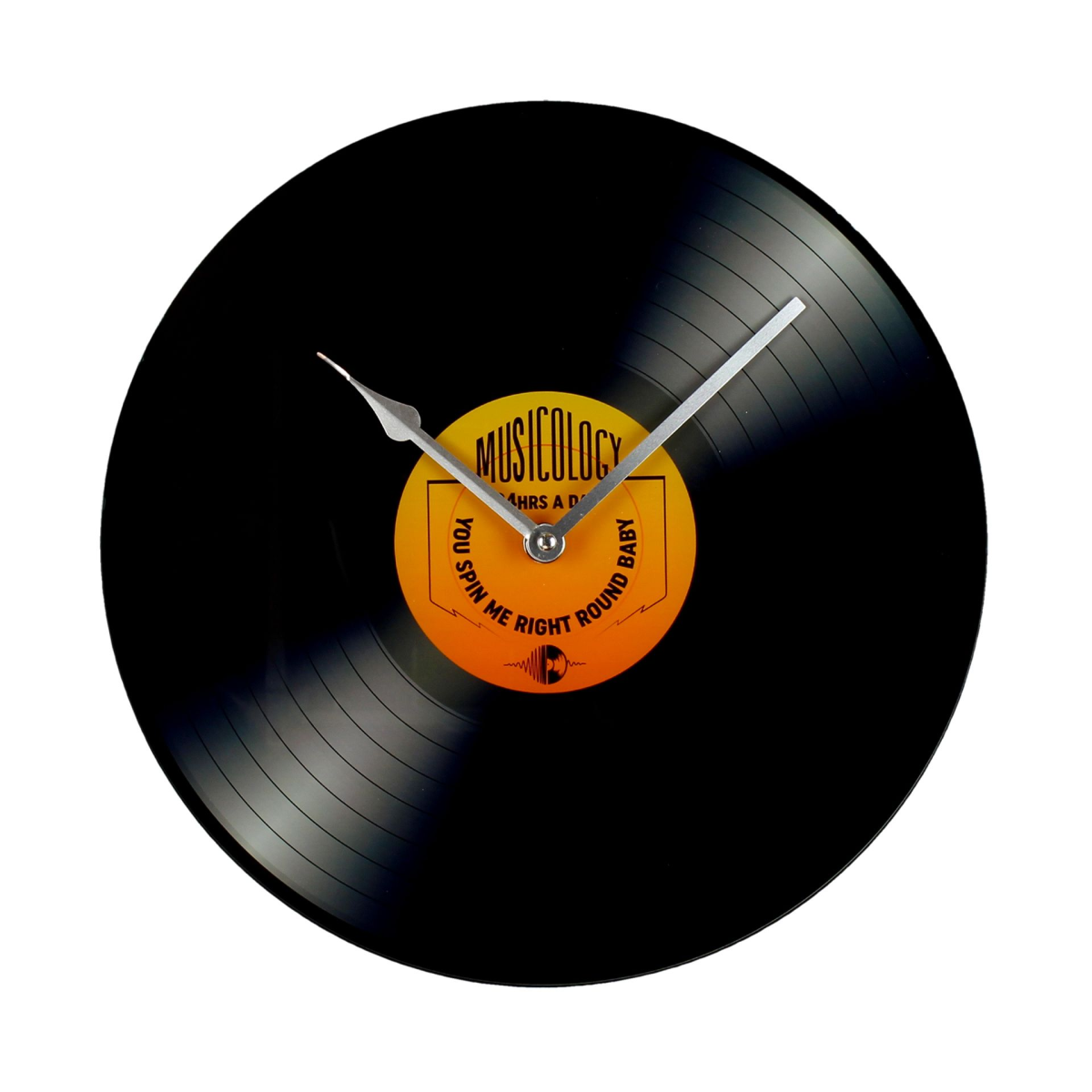 main-1.png Harvey Makin Vinyl Record Design 30cm Glass Wall Clock - Image 1
