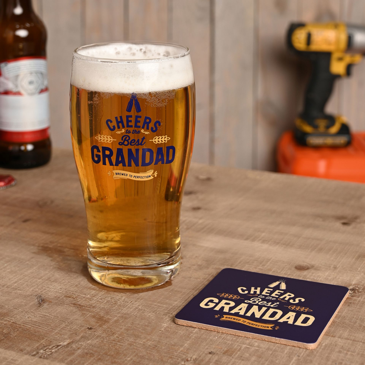 main-10.png Widdop "Cheers To The Best Grandad" Well Crafted Pint Glass & Coaster Set - Image 1