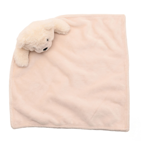 Softies Baby Comforter - Lola Bear - White Two Side Short Plush 27cm x 27cm