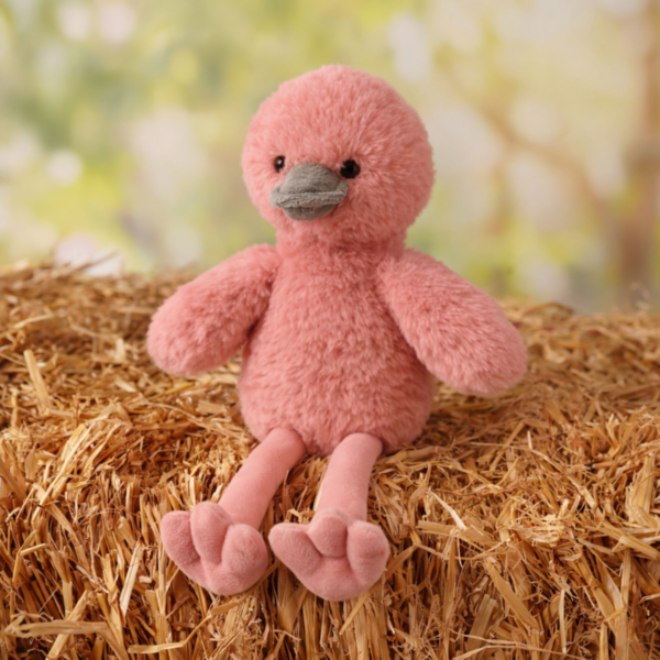 Softies Flo The Long Leg Pink Flamingo Chick Plush Toy (30cm)