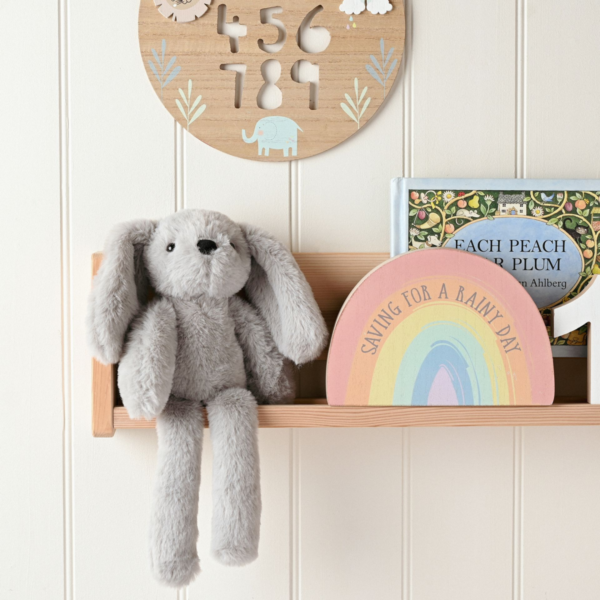 Softies Theo The Long Leg Grey Bunny Plush Toy (35cm)