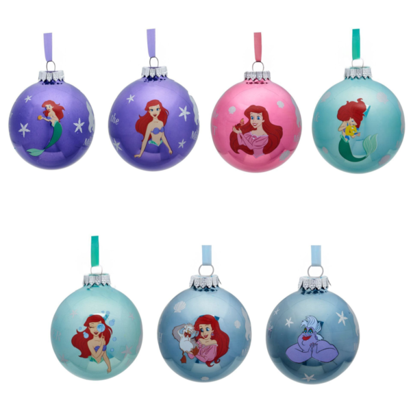 Disney: The Little Mermaid Set of 7 Plastic Christmas Baubles