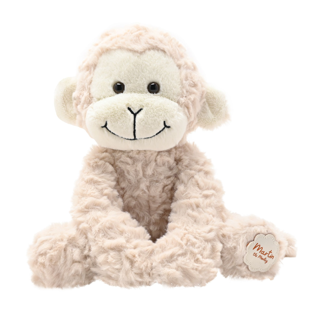 main-125.png Softies Martin The Sitting Light Brown Monkey Plush Toy (22cm) - Image 1
