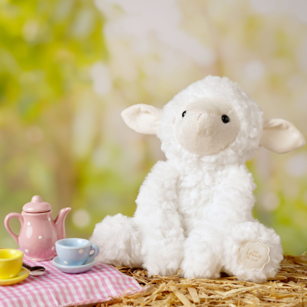 Softies Lottie The Sitting White Lamb Plush Toy (22cm)