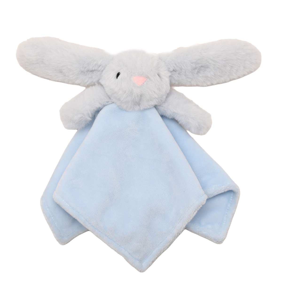 main-131.png Softies Sunny Bunny Blue Two Side Short Plush Baby Comforter - Image 1