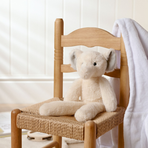 Softies Ellie The Long Leg Cream Plush Elephant Toy (35cm)