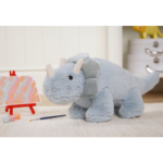 Softies Tyrone The Triceratops Blue Dinosaur Plush Toy (40cm) - Image 7