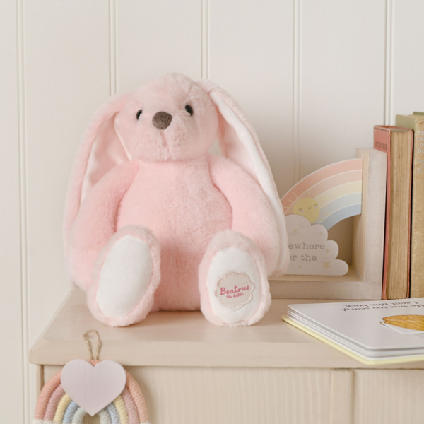 Softies Beatrice The Classical Pink Plush Bunny Toy (30cm)