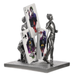 DC Comics: Batman & Joker Stack of Cards Silver Metal Figurine