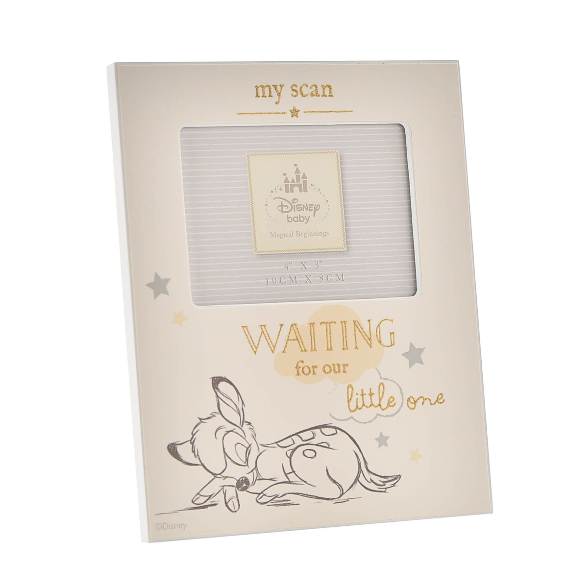 main-186.png Disney: Bambi Magical Beginnings 4" x 3" Baby Scan Wooden Photo Frame - Image 1