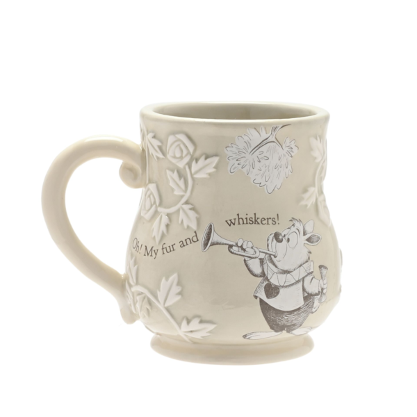Disney: Alice in Wonderland Embossed Stone Ceramic Mug - White Rabbit
