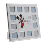 Disney: Mickey Mouse 12 Month Multi Aperture Real Silver Plated Photo Frame