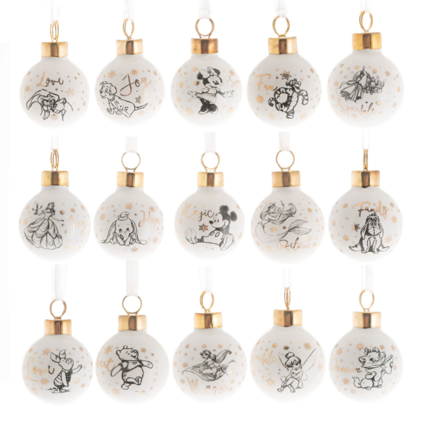 Disney Set of 15 Characters Ceramic Christmas Baubles
