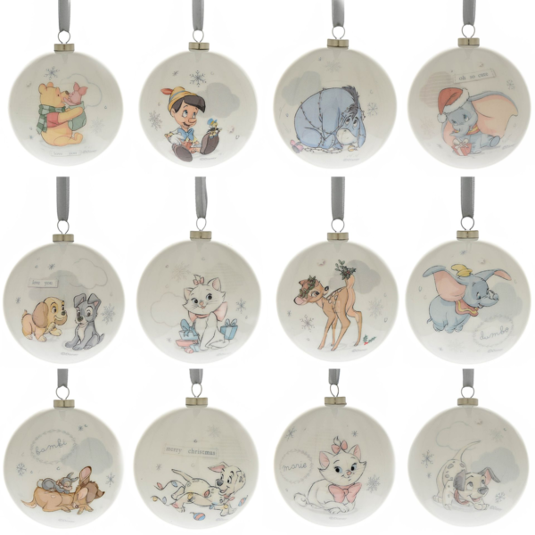 Disney Magical Beginnings Set of 12 Plastic Christmas Baubles