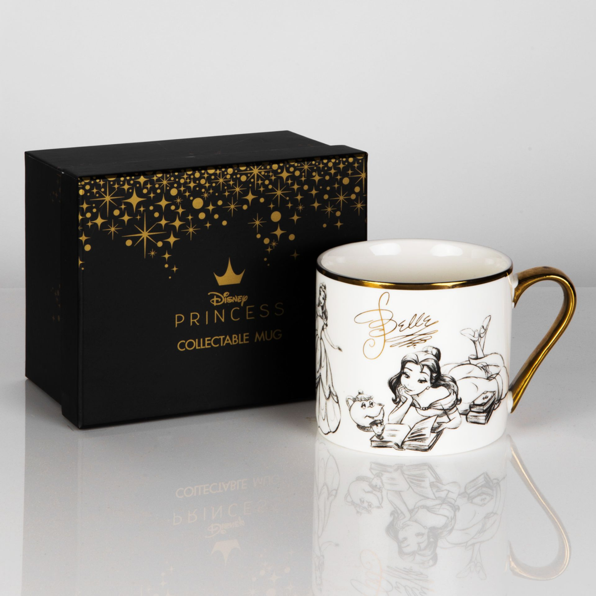 main-215.png Disney: Belle Classic Collectable Gold Handled Ceramic Mug - Image 1