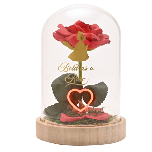 Disney: Belle Pastel Princess Florals In A Cloche With Neon Light