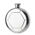 Harvey Makin Classic 5oz Stainless Steel Football Mirror Polished Hip Flask