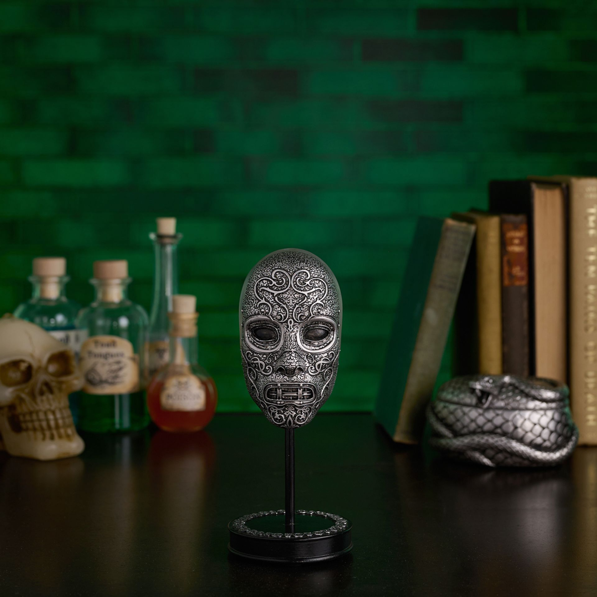 main-56.png Harry Potter Dark Arts Black & Silver Small Mask Figurine - Death Eater - Image 1
