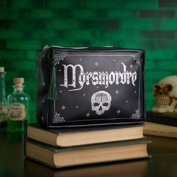 Harry Potter Dark Arts Black PU Leather Wash Bag - Morsmorde