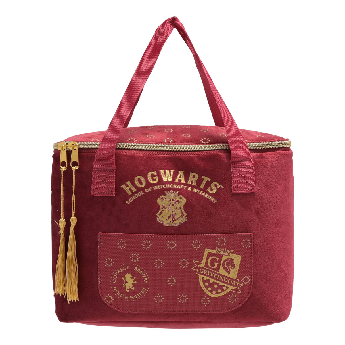 main-71.png Harry Potter Alumni Red & Gold Velvet Lunch Bag - Gryffindor - Image 1
