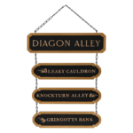Harry Potter Alumni Black & Gold Metal Street Sign - Diagon Alley