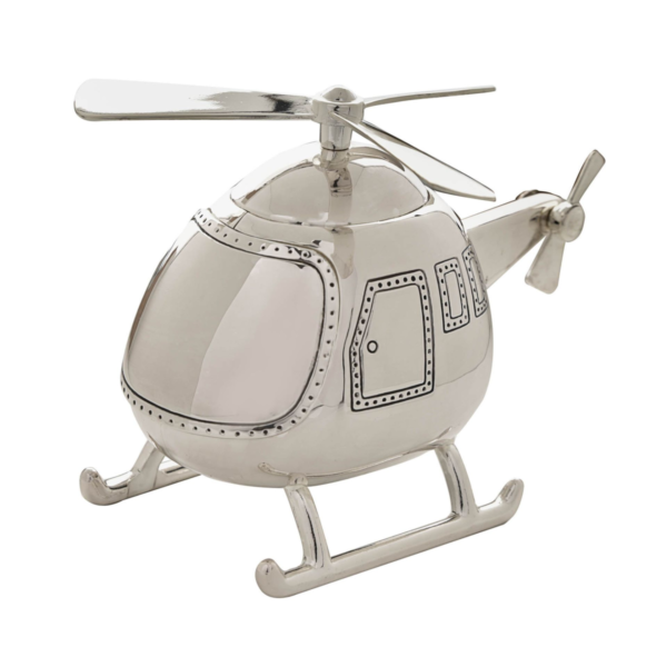 Bambino by Juliana Silver Plated Helicopter Money Box